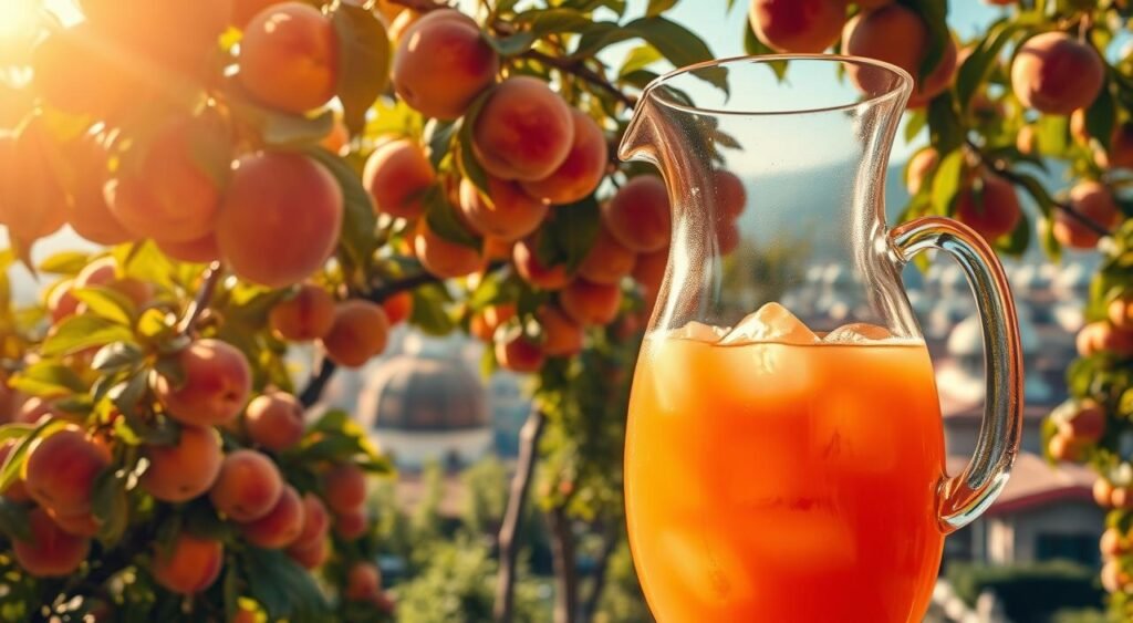 Receita de suco de pêssego para Bellini