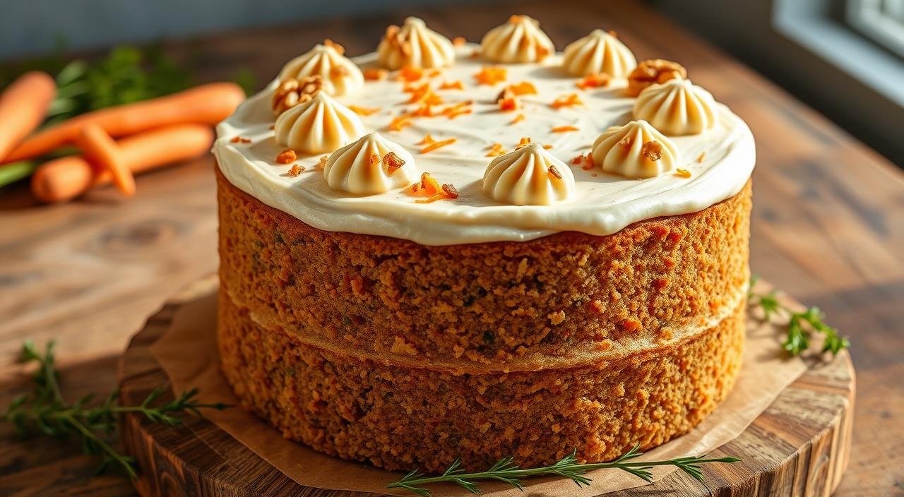Bolo de cenoura vegano