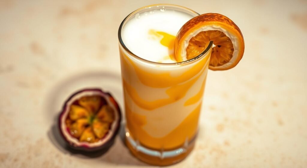 personalização de suco de maracujá com leite