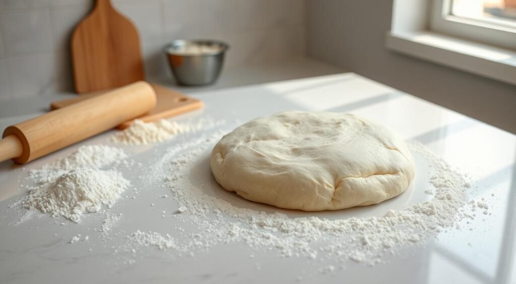 preparo da massa de pizza