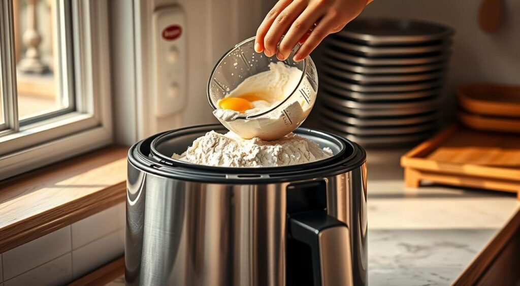 preparo do bolo na airfryer